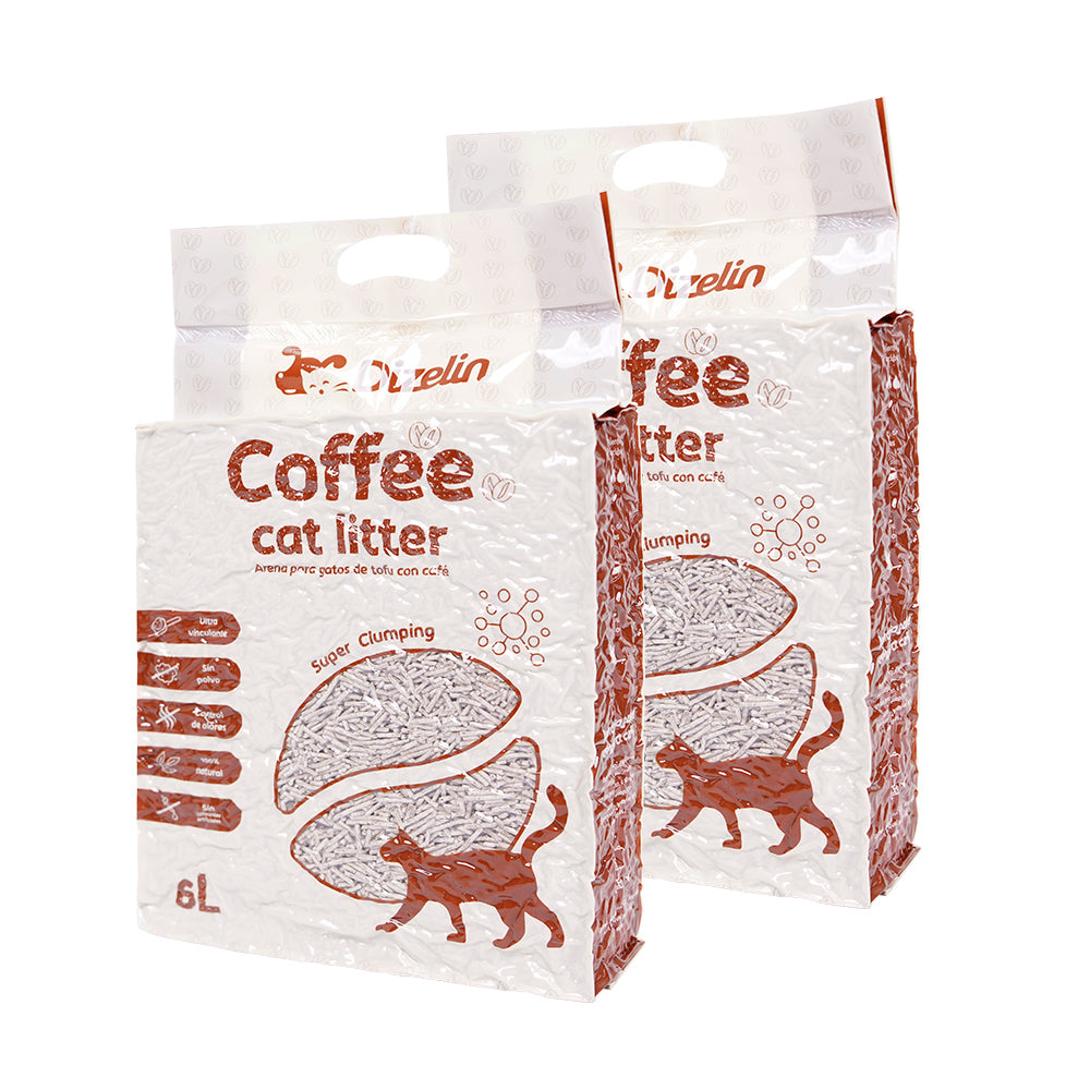 Arena para Gatos de Tofu con Café