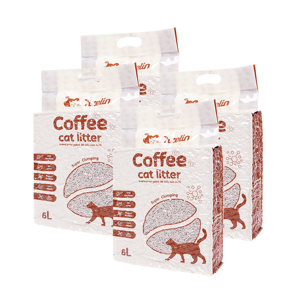 Arena para Gatos de Tofu con Café