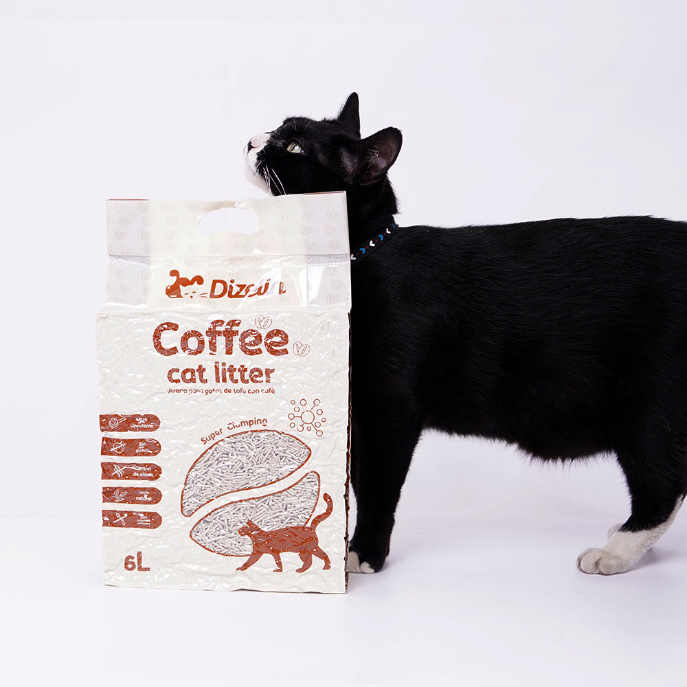 Arena para Gatos de Tofu con Café