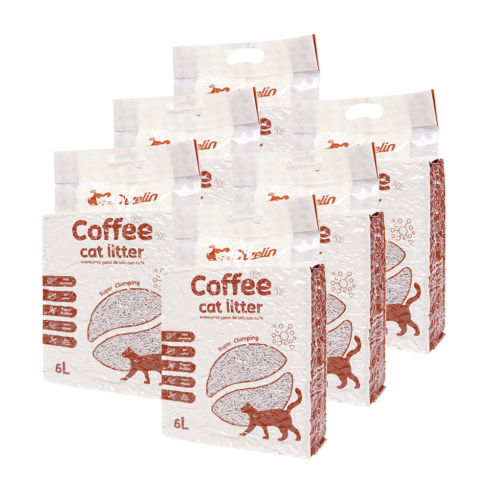 Arena para Gatos de Tofu con Café