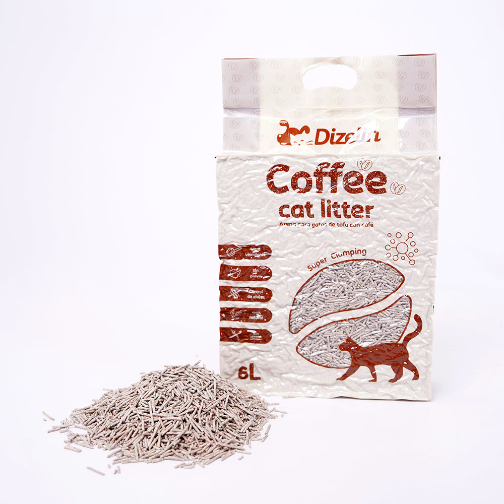 Arena para Gatos de Tofu con Café