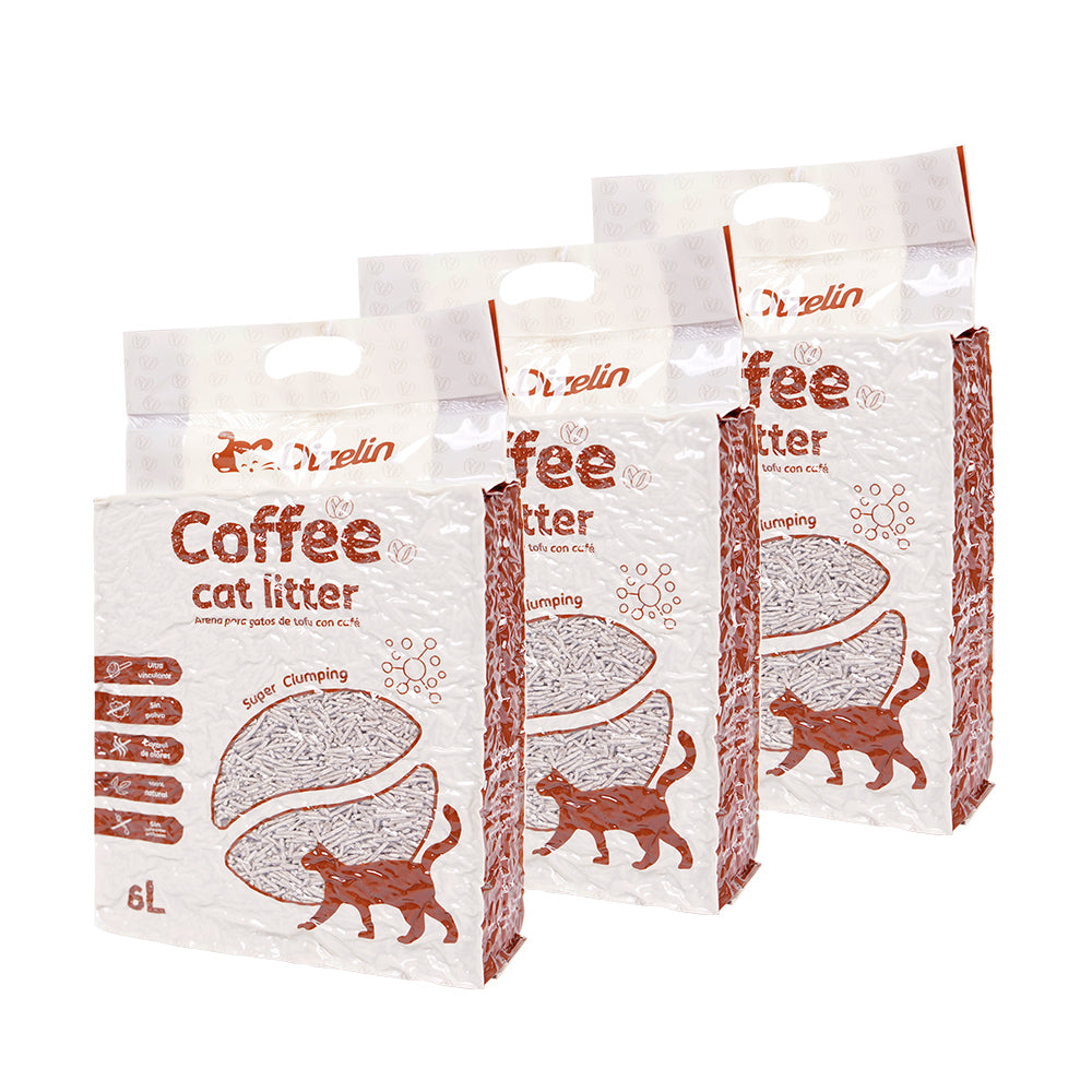 Arena para Gatos de Tofu con Café