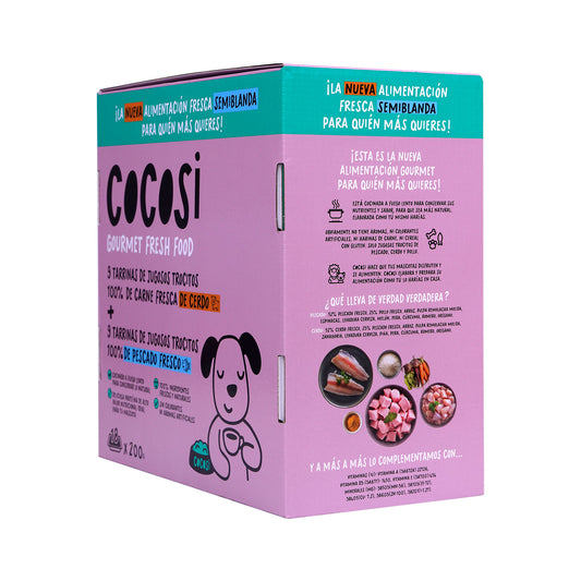 Cocosi Comida semihúmeda para perros multisabor 3,6kg ,18 dosis de 200g