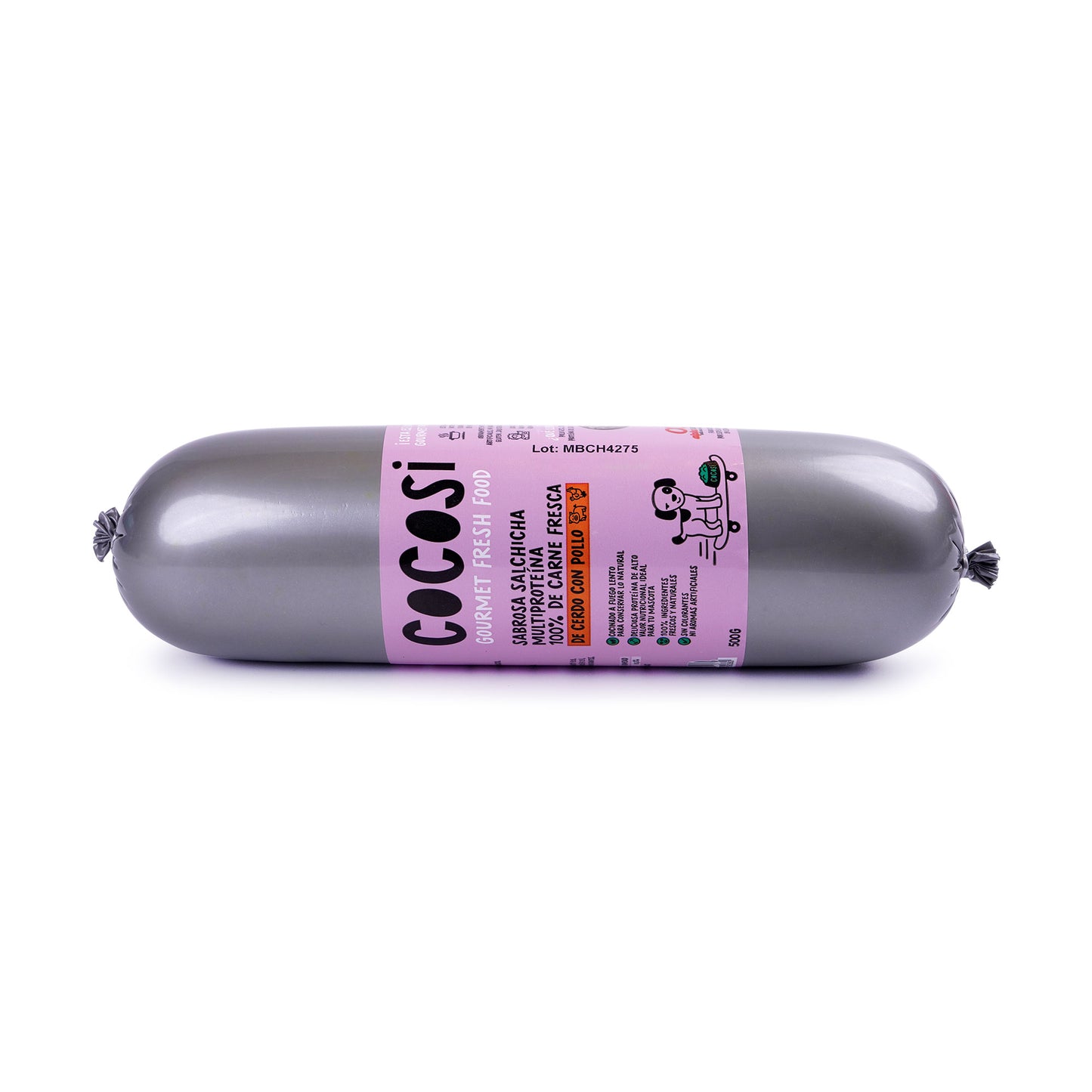 Cocosi Salchicha para perros sabor cerdo con pollo 500gr