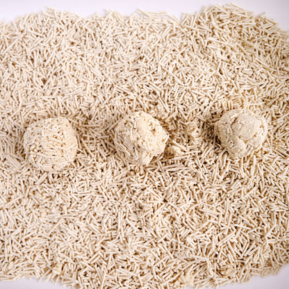 Arena para gato de tofu 6L-12L-18L-24L-30L-36L-42L-48L - Biodegradable y respetuosa con el medio ambiente